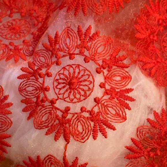 Red lace mini dress by Zara - Picture 3 of 4